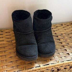 Black, ankle height UGGs